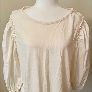 Banana Republic Mixed Fabric Long Sleeve T-shirt. Give your jeans some panache!